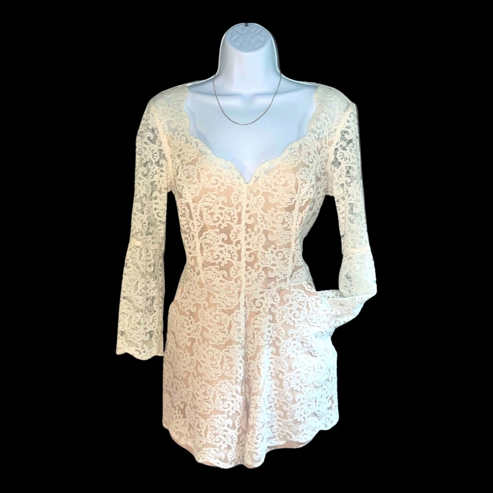 Elegant White Lace Romper